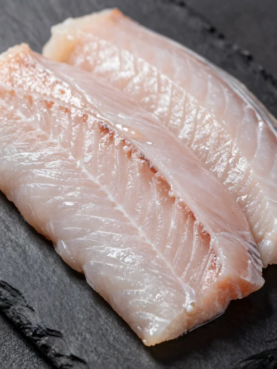 Phi lê cá chình tươi ngon với gia vị trên thớt gỗ