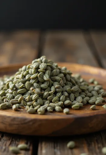 Hạt tiểu hồi (Anise seed) khô nguyên hạt trong bát gốm