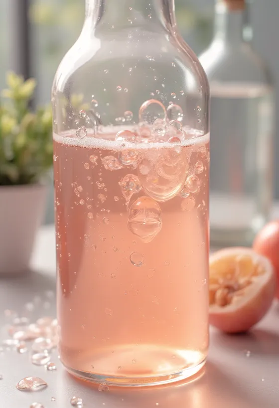 Bát giấm rượu vang bên cạnh nho tươi, nước nho và chai chứa con giấm