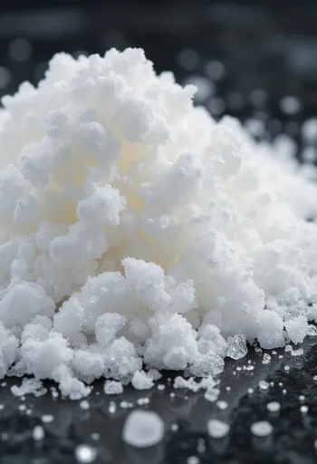 Bát đường kính trắng tinh khiết và thìa gỗ