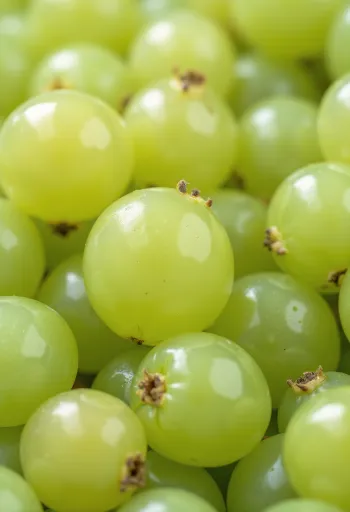 Quả lý gai xanh và đỏ tươi ngon trên bàn gỗ