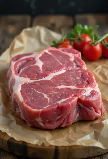 Thịt dê tươi ngon ướp gia vị sả ớt trên thớt gỗ