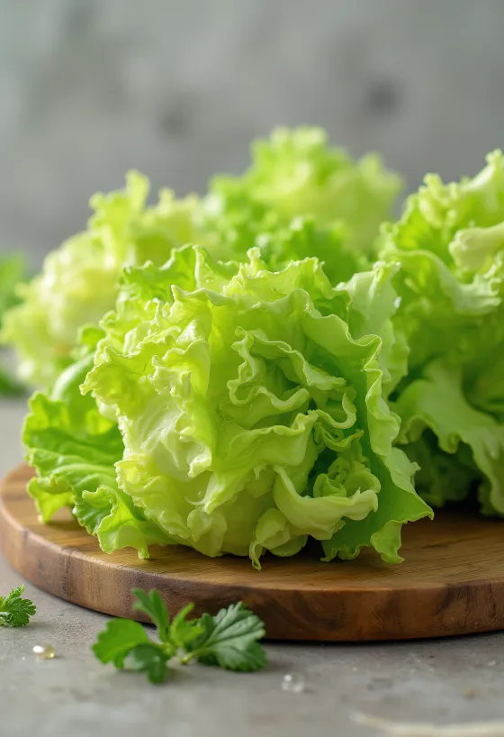 Rau xà lách Lollo Bionda tươi rói với lá xoăn xanh mướt
