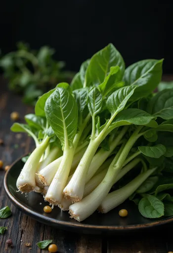 Rau mầm hướng dương tươi xanh, mập mạp trên đĩa