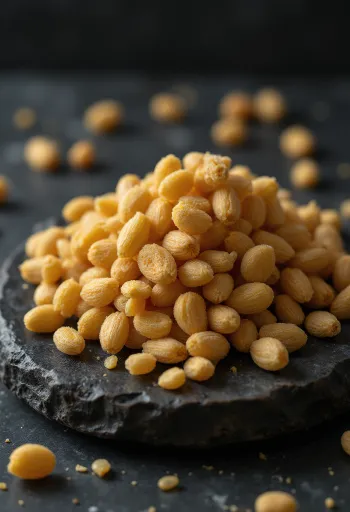 Hạt cà chua sấy khô dùng làm gia vị trên bàn gỗ