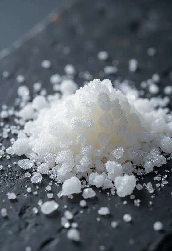 Bột đường nho dextrose trắng mịn trong bát nhỏ kèm thìa