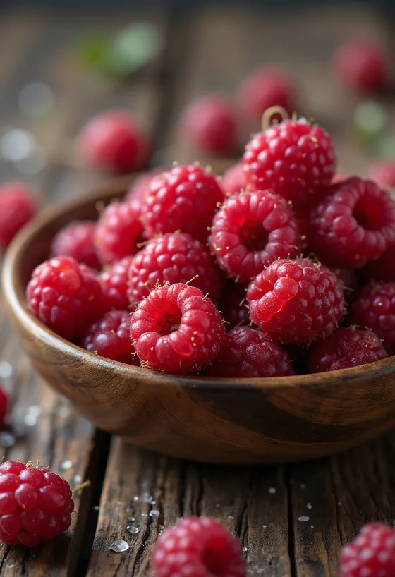 Những quả mâm xôi rừng đỏ mọng tươi ngon vừa thu hoạch