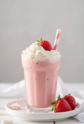 Frappé trái cây kem trong ly với kem tươi và vụn sô cô la