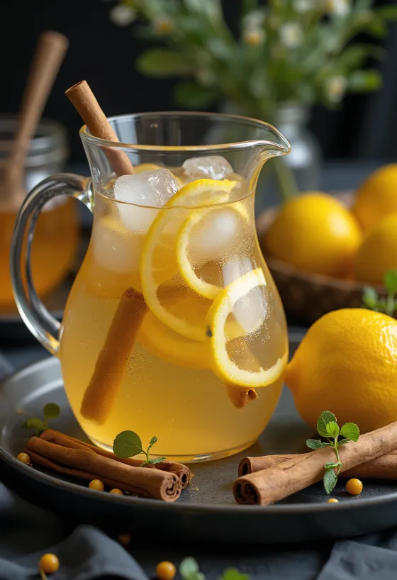 Cider chanh mật ong phục vụ