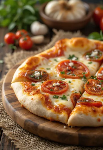 Pizza ai Pomodori Secchi với cà chua sấy khô và phô mai