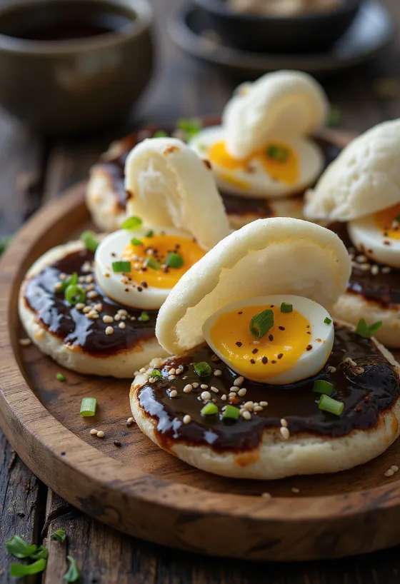 Eggplant Miso Bao với cà tím nướng sốt miso
