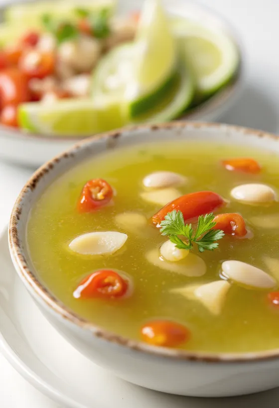 Sốt ớt chanh chua ngọt được bày biện