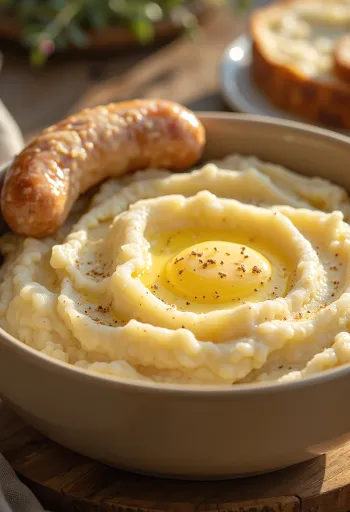 Khoai tây nghiền kem trộn với bơ và kem tươi