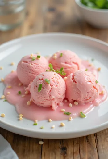 Kem dưa hấu được phục vụ