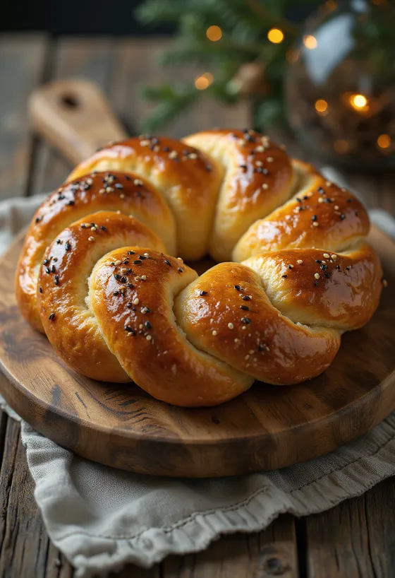 Bánh mì tết Kalach Đông Âu mới nướng