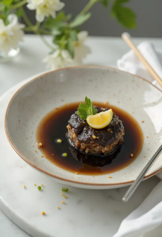 Sốt Ponzu được phục vụ cùng sashimi