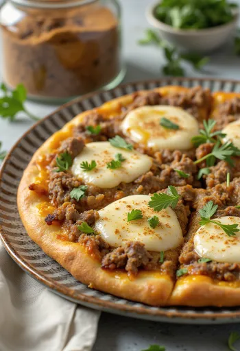 Pizza Maroccaine bày biện sẵn sàng