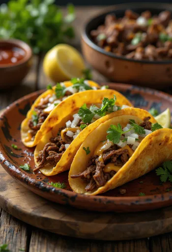 Tacos de Birria được bày biện