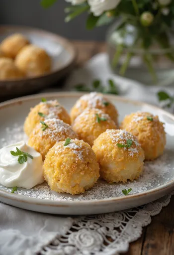 Bánh phô mai tươi mềm với kem chua ngọt và vụn bánh mì rang