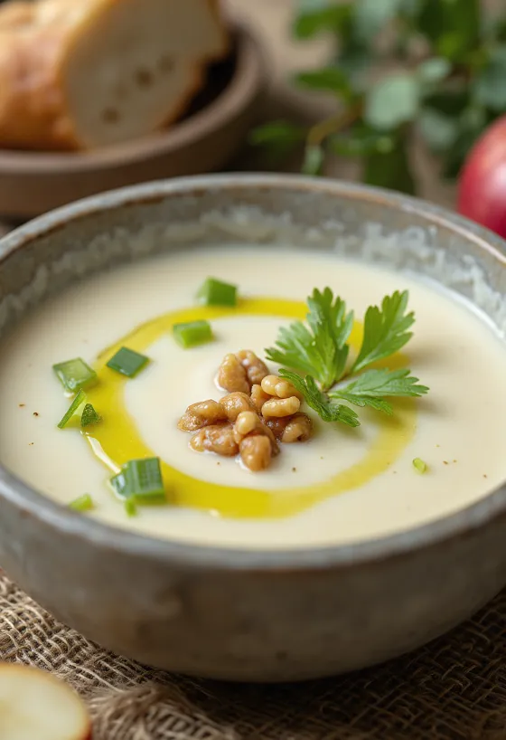 Súp kem cần tây táo mượt mà