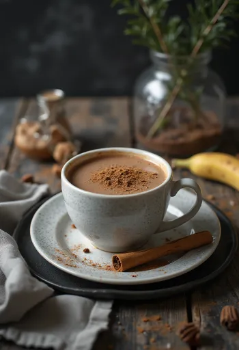 Tách trà sô-cô-la màu nâu ấm áp