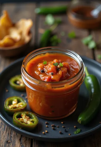 Sốt ớt BBQ tự làm được bày biện