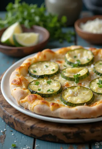 Pizza al Zucchini với bí ngòi và phô mai