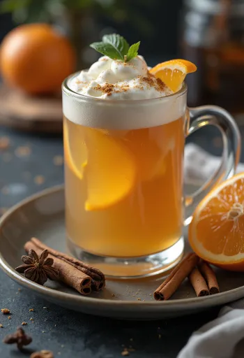 Cider Punch phục vụ trong ly