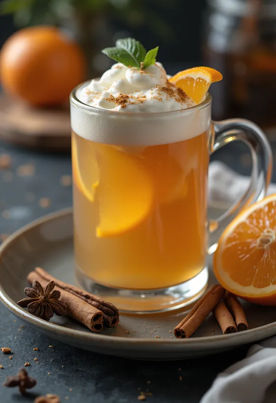 Cider Punch phục vụ trong ly