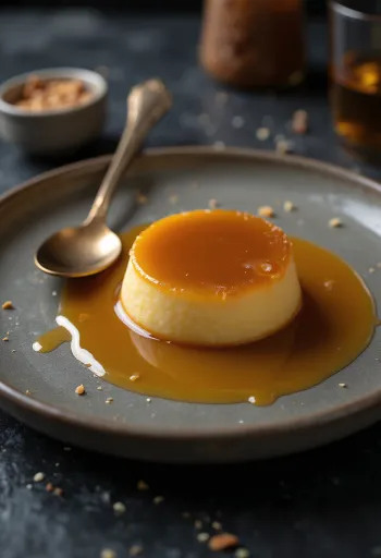 Bánh Flan Tây Ban Nha với lớp caramel vàng óng và hương vị cam