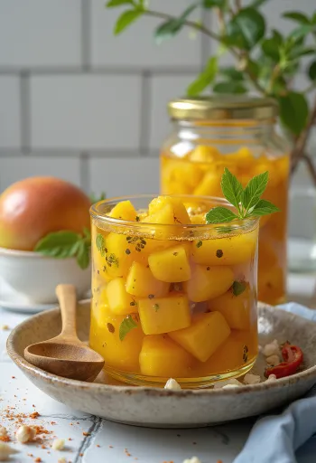 Dưa muối Ấn Độ Achar trong hũ