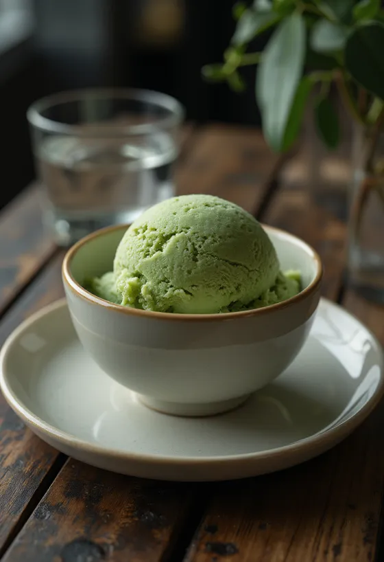 Kem Häagen-Dazs Green Tea với kết cấu kem mịn và hương vị matcha