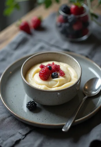 Panna cotta mascarpone trong ly