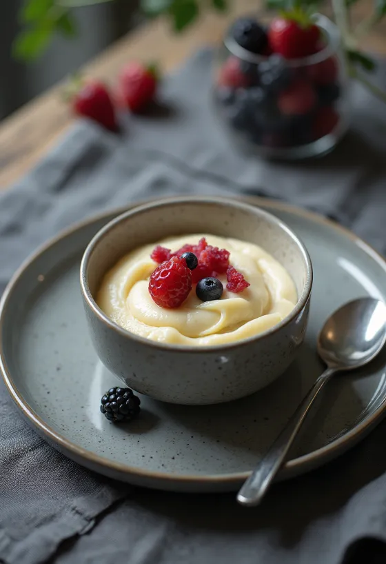 Panna cotta mascarpone trong ly