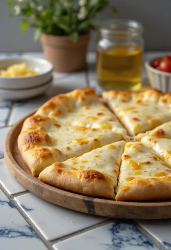 Pizza alla Crema với phô mai kem và húng tây