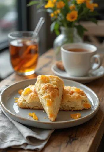 Bánh Scone vỏ cam kẹo được bày biện