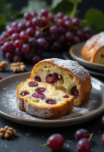 Bánh Stollen nho tươi thái lát