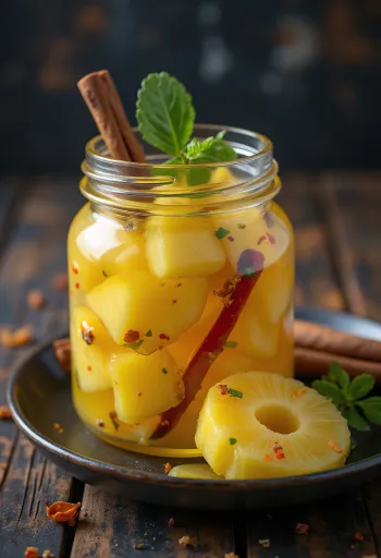 Dứa ngâm chua cay trong hũ