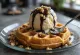 Ly Kem Bánh Waffle bày ra đĩa