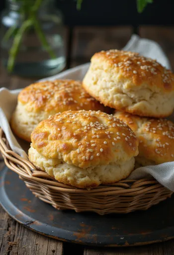Bánh Pogácsa mè được bày ra đĩa