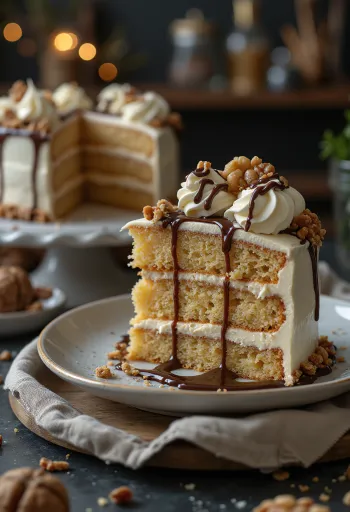 Bánh kem hạt dẻ với kem óc chó hấp dẫn