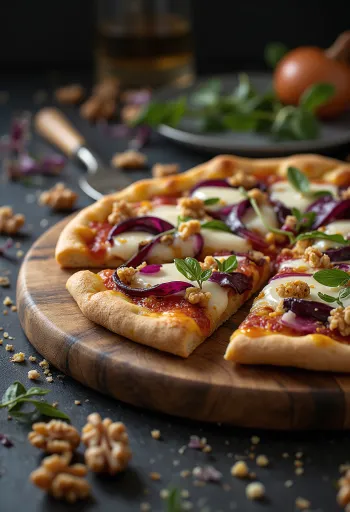 Pizza al Radicchio với rau diếp xoăn và phô mai