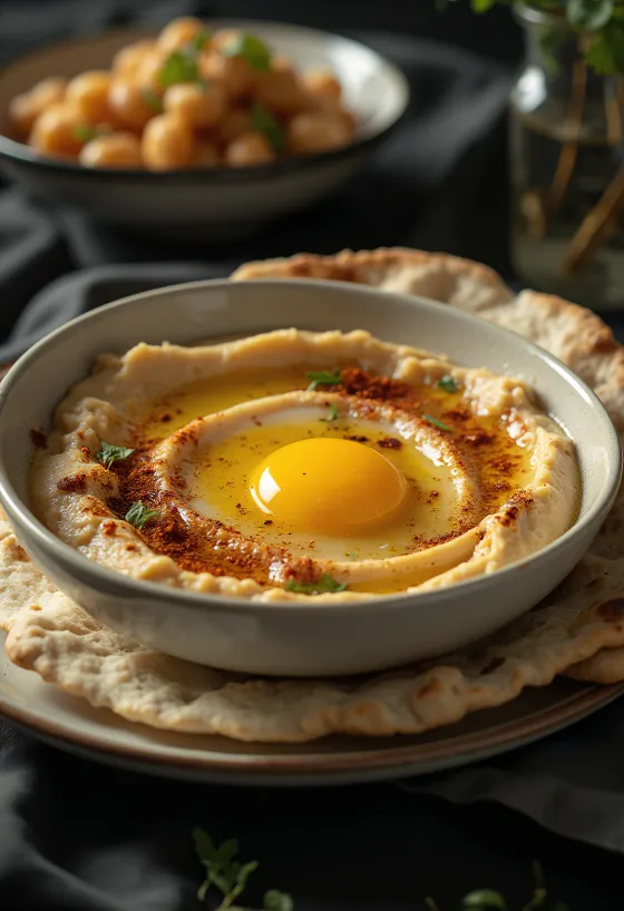 Hummus nướng BBQ đẹp mắt