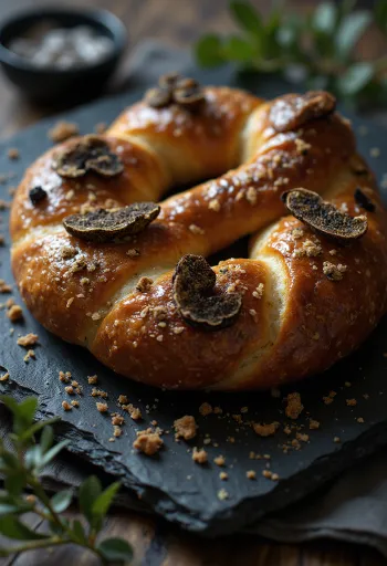 Bánh quy xoắn nấm truffle bày biện đẹp mắt