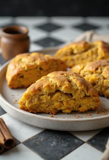 Bánh scone bí đỏ quế thuần chay hấp dẫn