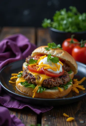 Gyros kiểu Mỹ dưới dạng hamburger