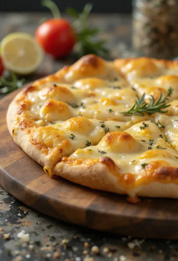 Pizza Bianca con Parmigiano với parmesan và mozzarella