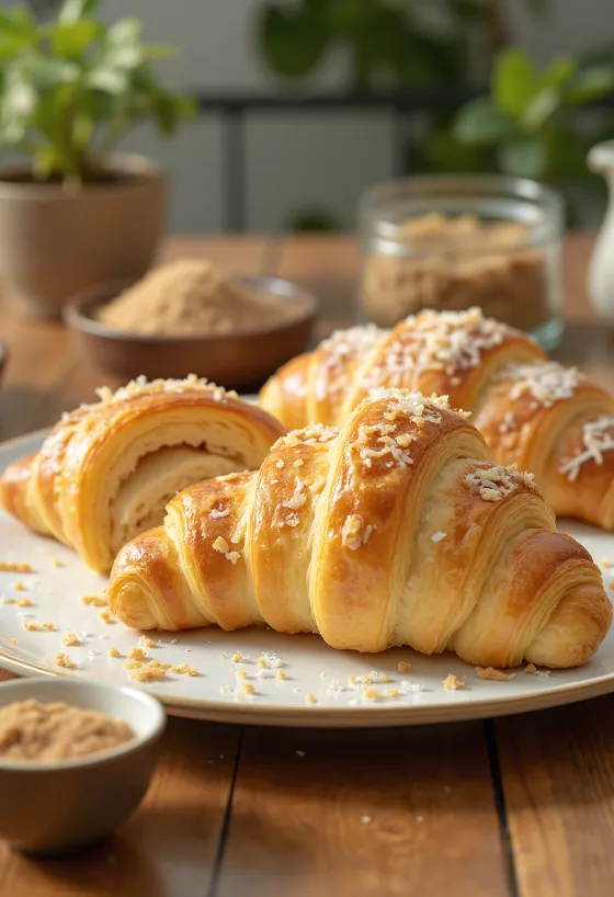 Croissant cốt dừa kiểu Thái vừa nướng