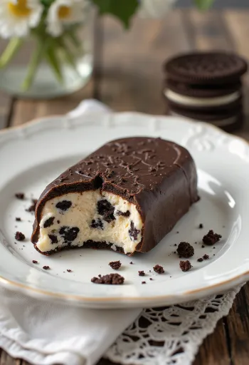 Kem que Oreo phủ socola và vụn bánh