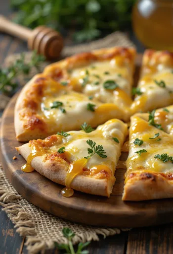 Bánh pizza 4 loại phô mai với mật ong